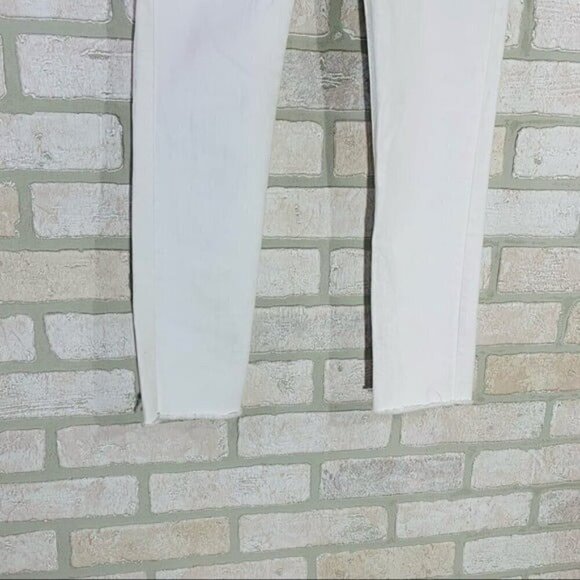 Rag & bone NWT Blanc Skinny Jeans with Raw Hem Size 24 - Picture 5 of 11